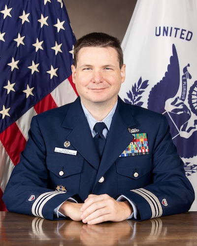 Adam Hinds in U.S. Coast Guard Auxiliary uniform